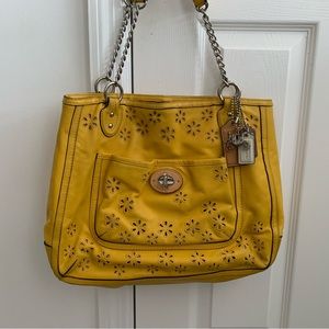 Beautiful Coach yellow shoulder bag with coach tags included